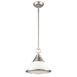 Sven 12'' Wide 1-Light Mini Pendant - Satin Nickel 2