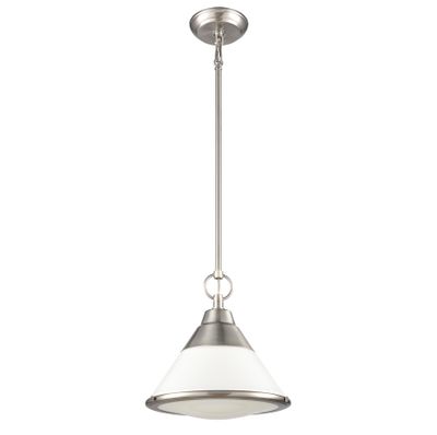 Sven 12″ Wide 1-Light Mini Pendant - Satin Nickel