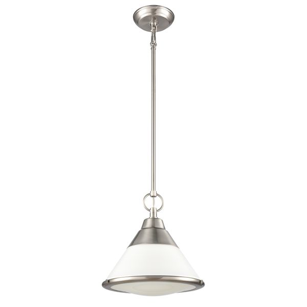 Sven 12'' Wide 1-Light Mini Pendant - Satin Nickel