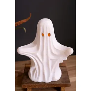 Set of 2 Cement Halloween Ghosts 4
