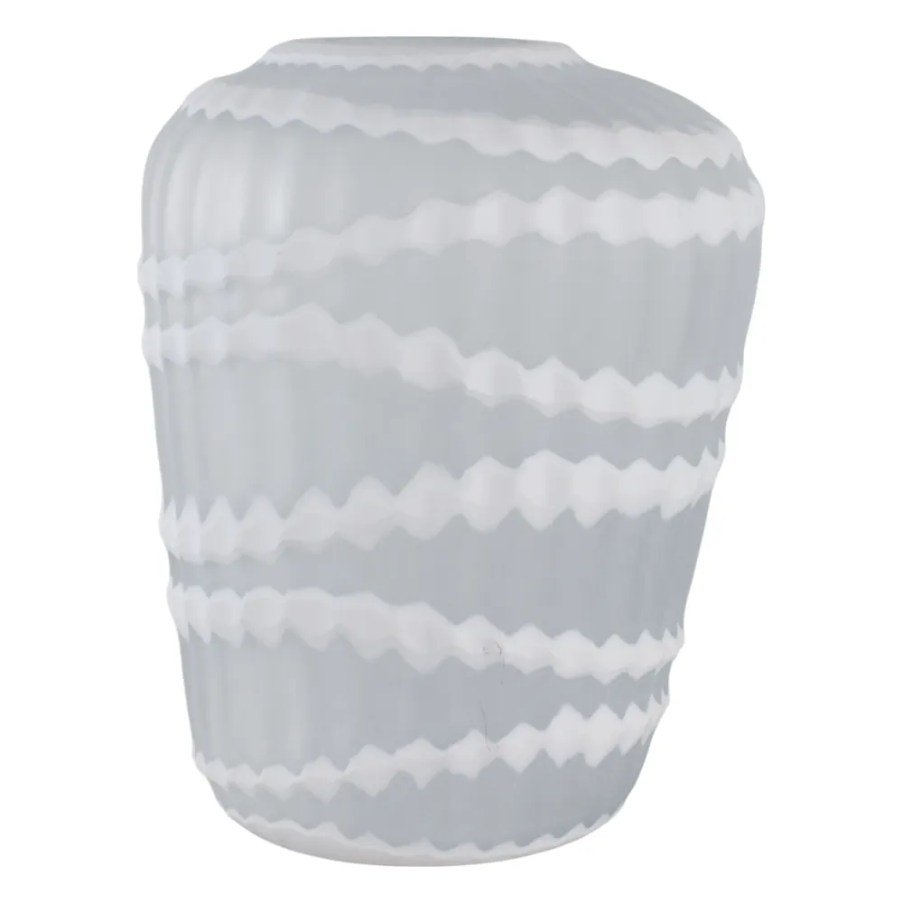 AXELBURN WHITE GLASS VASE 14 (IN)