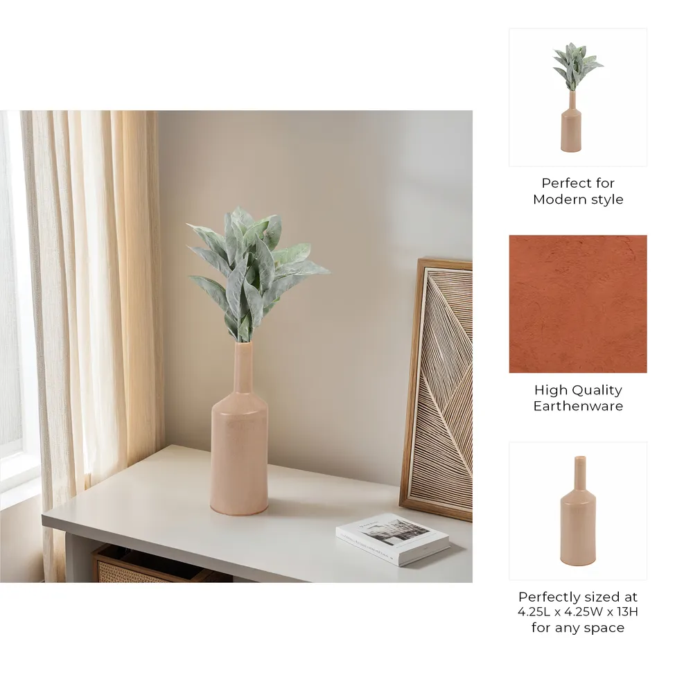 HAZENWOOD BROWN VASE 13 (IN)