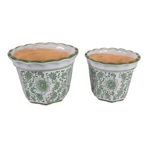 ENOCHFIELD SET OF 2 GREEN PLANTER 9 (IN) 6