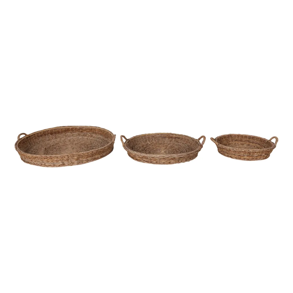 ASHCREST SET OF 3 TAN TRAY 7 (IN)