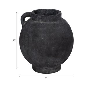 CORBINFORD BLACK VASE 10 (IN) 10