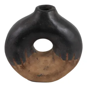 HANKPORT BLACK VASE 10 (IN) 6