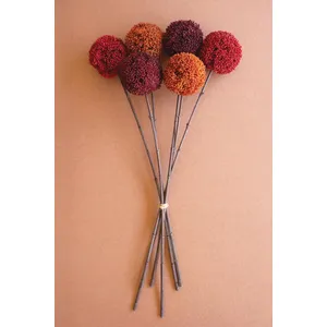 Artificial Set of 6 Allium Ball Stems 1
