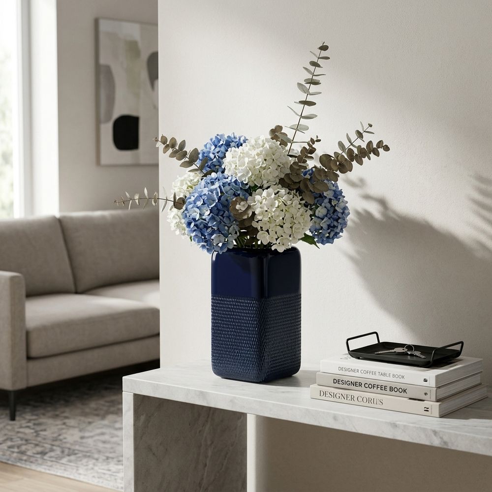 BECKHAVEN BLUE VASE 10 (IN)