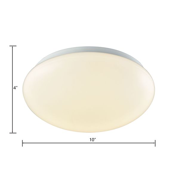Kalona 10'' Wide Integrated LED Flush Mount - White with a White Acrylic Diffuser