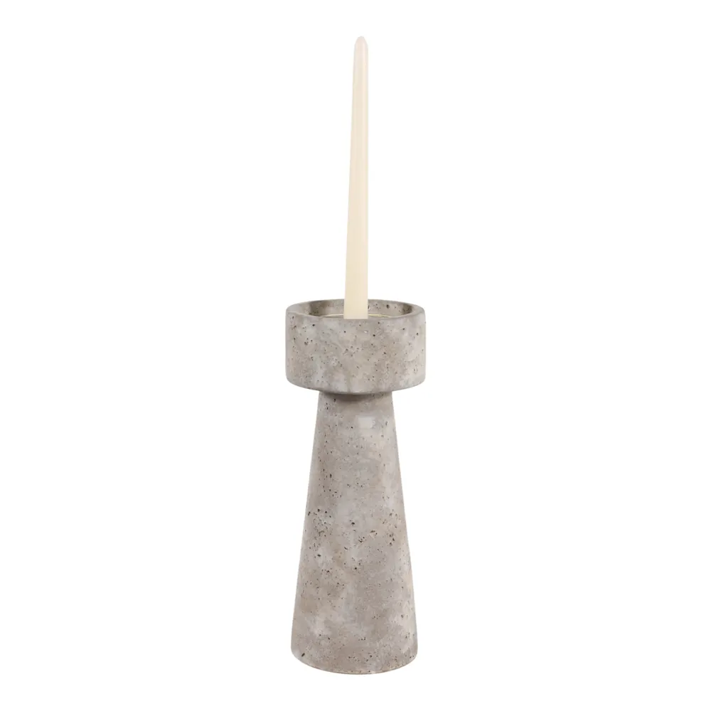 CARLIN GRAY CANDLE HOLDER 12 (IN)