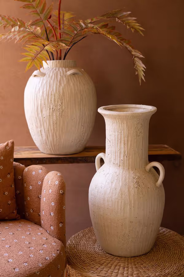 Stone Composite Urn with Two Handles