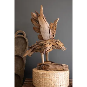 Teakwood Flying Eagle on a Base 1