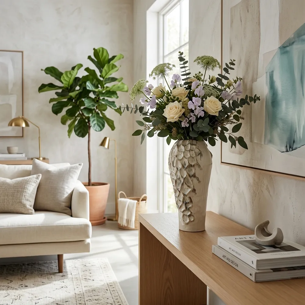 TRUEOAK IVORY VASE 19 (IN)