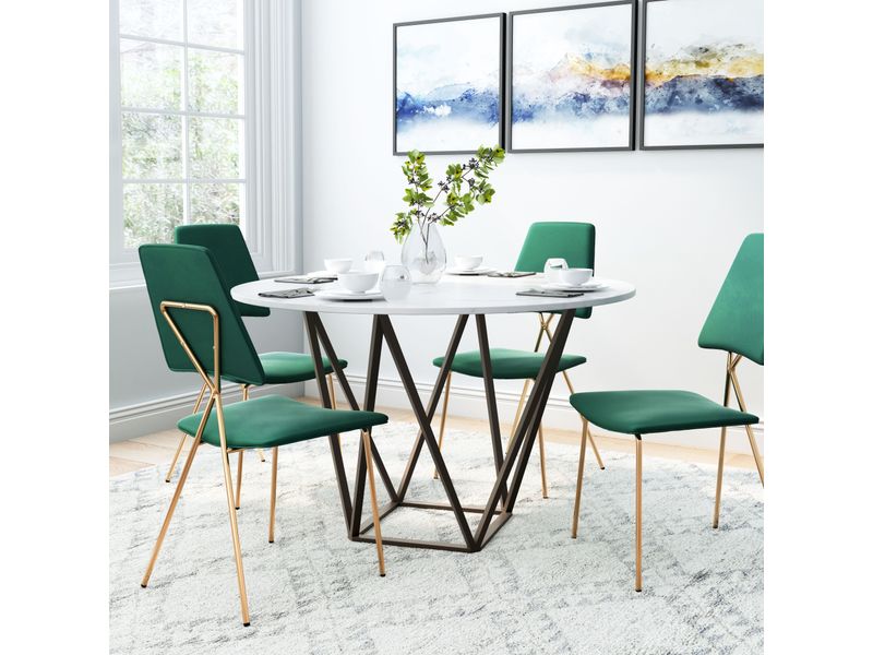 Tintern Dining Table White & Antique Bronze 2