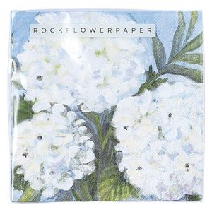 White Hydrangeas Paper Cocktail Napkins (Pack of 25) 5