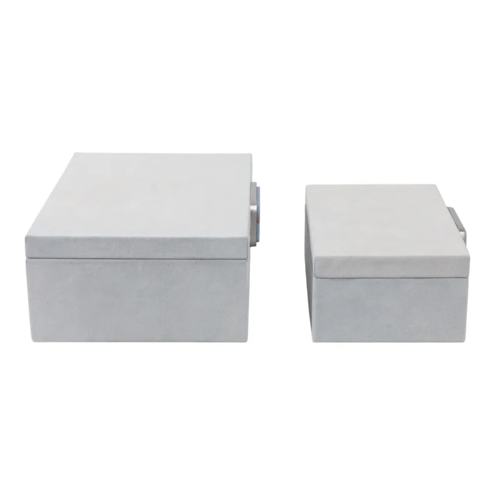 HAMMONDRIDGE SET OF 2 WHITE BOXES 5 (IN)