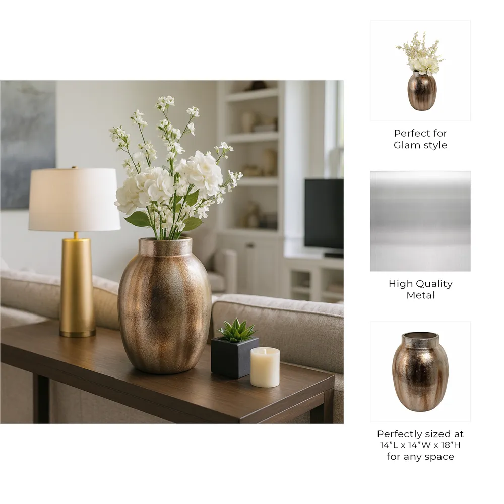DREWFORD SILVER VASE 18 (IN)