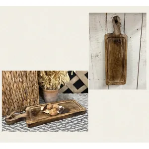 Dark Wood Chopping Tray 15x5x0.5in 3