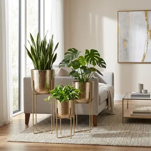 SKYECROSS SET OF 3 GOLD PLANTER 27 (IN) 2