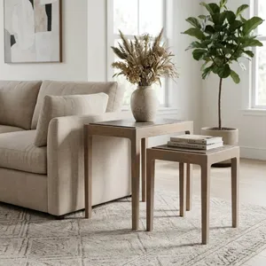 CALDERCROSS SET OF 2 BROWN TABLE 22 (IN) 11