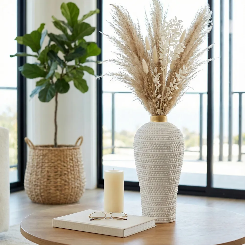 VERNONHOLM WHITE VASE 14 (IN)