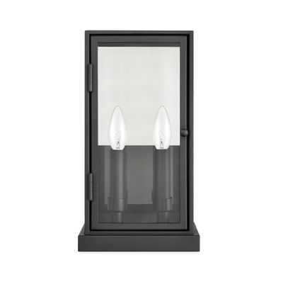 Foundation 13″ High 2-Light Outdoor Sconce - Matte Black