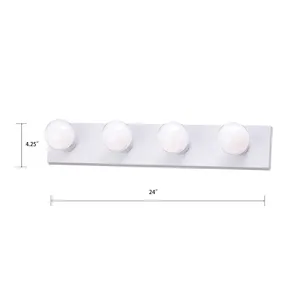 Vanity Strips 24'' Wide 4-Light Vanity Light - Matte White 2