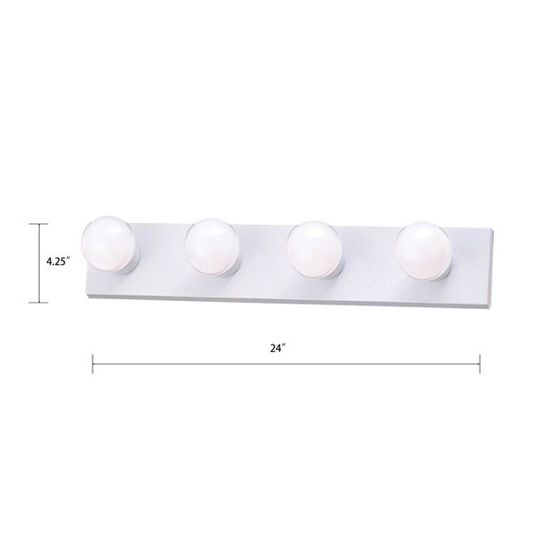 Vanity Strips 24'' Wide 4-Light Vanity Light - Matte White