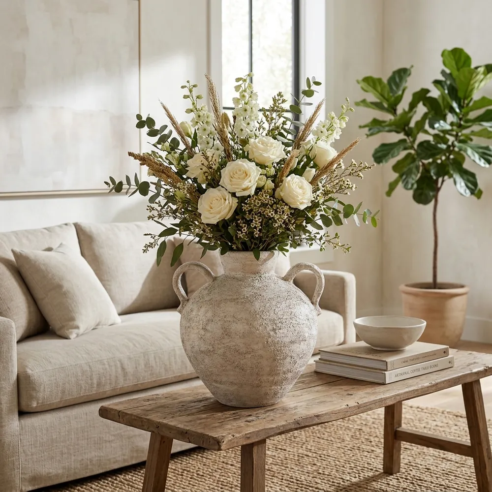 BURTONHOLM IVORY VASE 16 (IN)