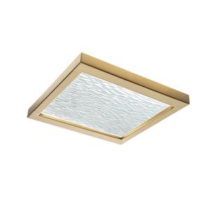 For-Square 12'' Wide Integrated LED Flush Mount - Satin Brass 1