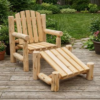 Voyageur Outdoor Adirondack Ottoman - Unfinished/Unassembled