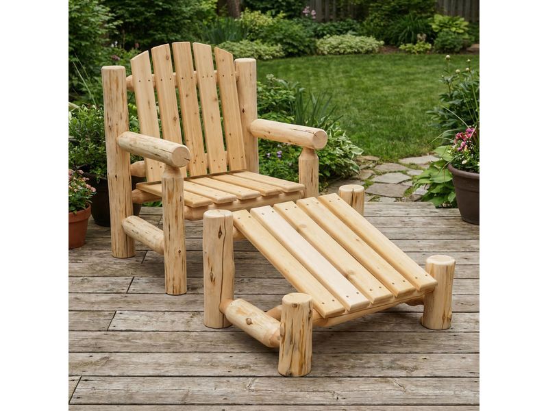 Voyageur Outdoor Adirondack Ottoman - Unfinished/Unassembled 1