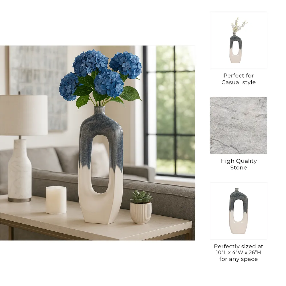 BRICE BLUE VASE 26 (IN)