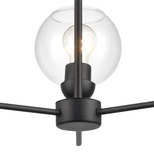 Boman 23'' Wide 3-Light Chandelier - Matte Black 5