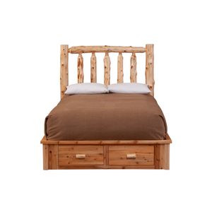 Cedar Log Footboard Dresser for Platform Bed - Three Drawer - Cal King - Vintage 3