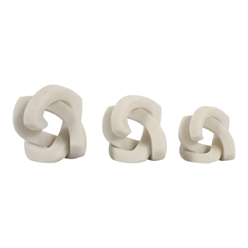 PEYTONHAM SET OF 3 WHITE DECOR 6 (IN)