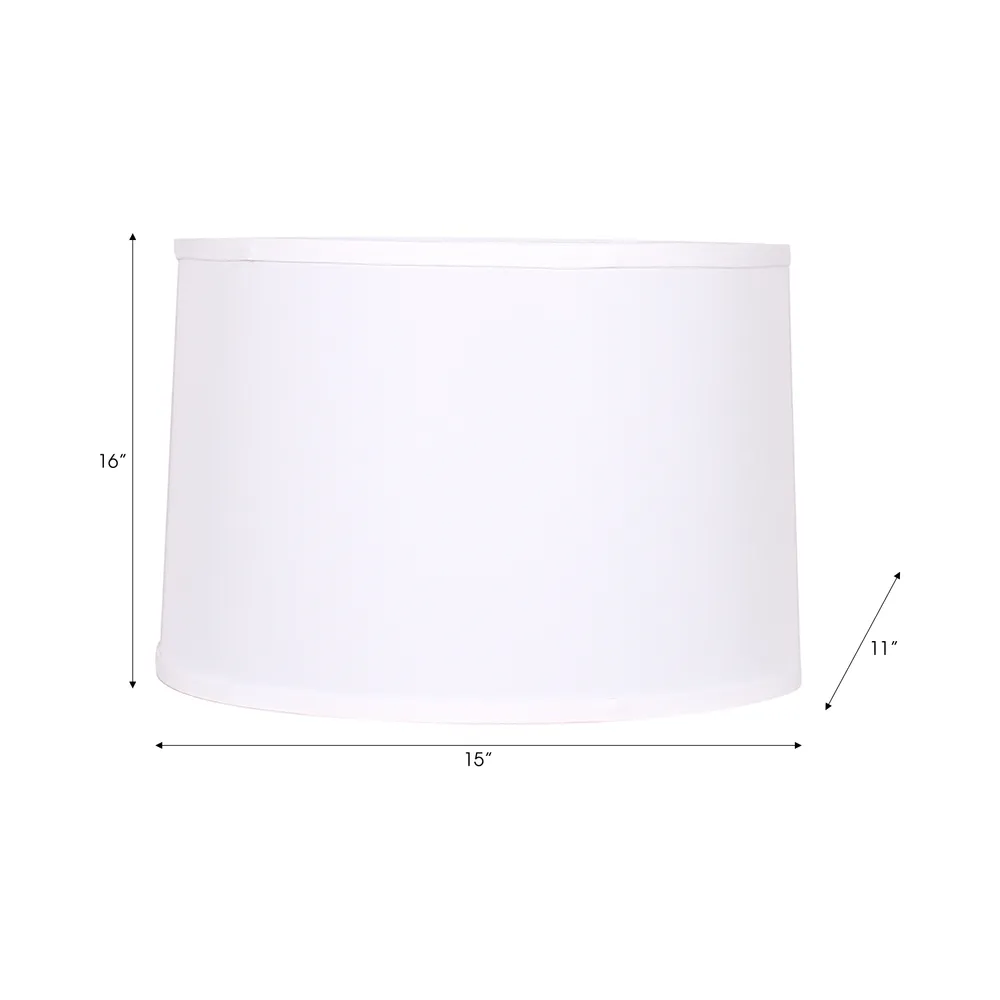 POLYLINEN, 15X16X11" LAMP SHADE, WHITE KD