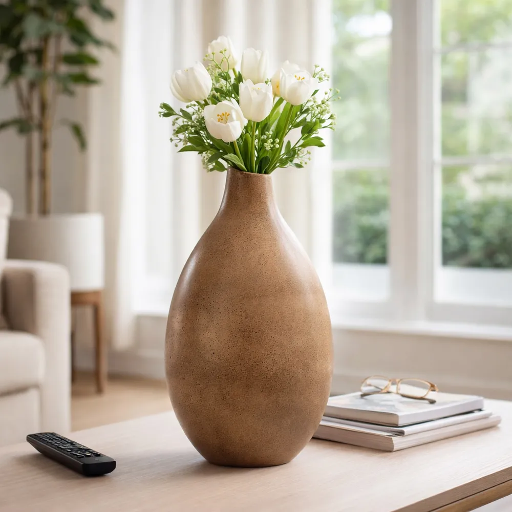 CABOTPARK BROWN VASE 21 (IN)