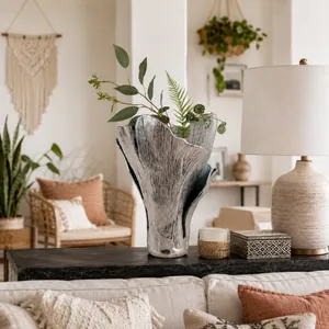 EATON SILVER VASE 17 (IN) 11