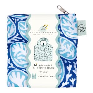 Coral Garden blu Reusable Shopping Bag 4