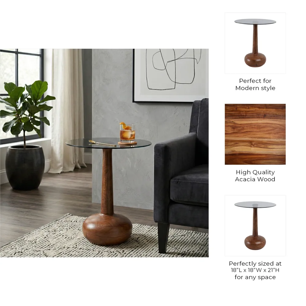BAKERFIELD BROWN TABLE 21 (IN)