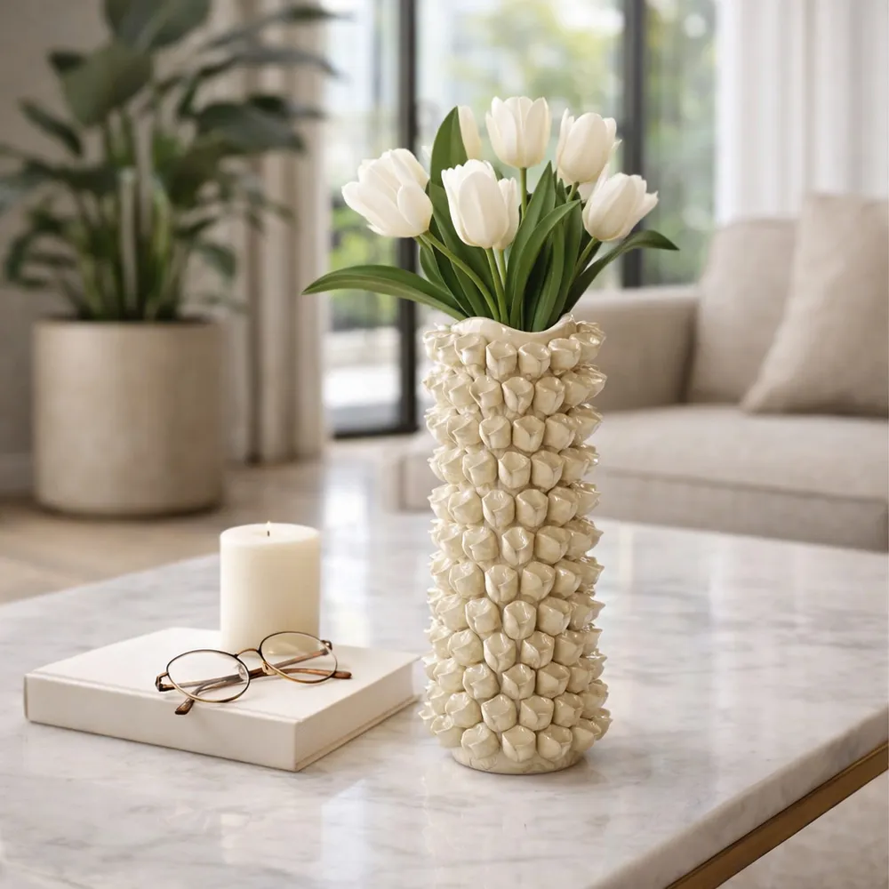 TATEOAK CREAM VASE 13 (IN)