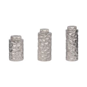 HENDONVIEW SET OF 3 SILVER VASES 14 (IN) 5