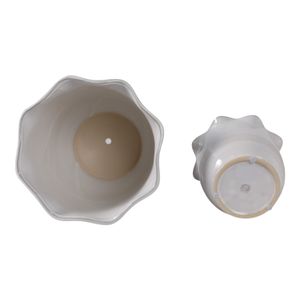 ALECHAVEN SET OF 2 IVORY PLANTER 11 (IN) 7