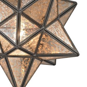 Moravian Star 11'' Wide 1-Light Flush Mount - Oil Rubbed Bronze 4