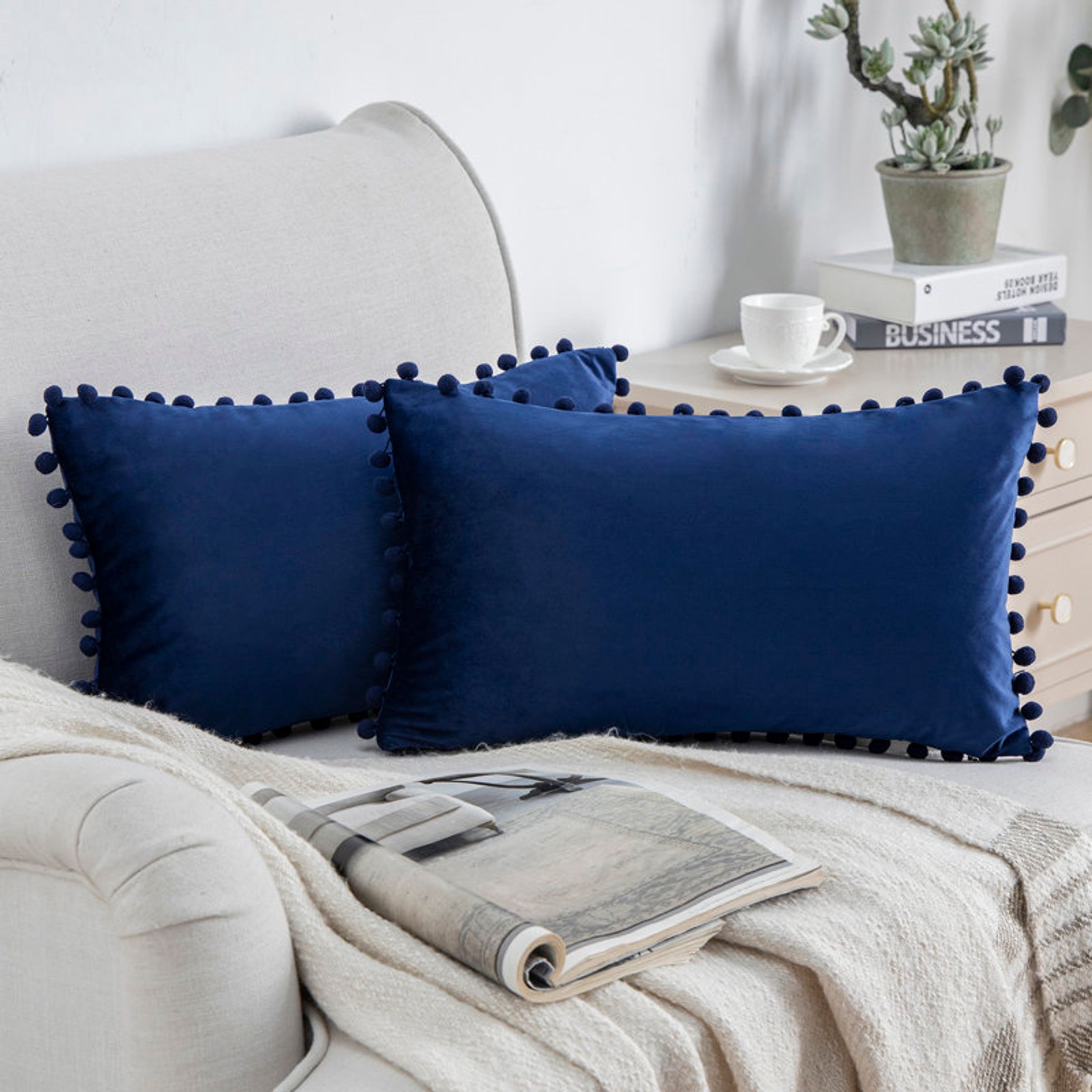 Alaundra Tassels Reversible Throw Pillow