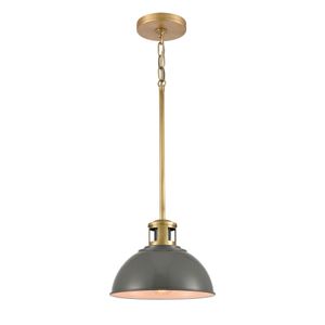 Lyndon 10'' Wide 1-Light Mini Pendant - Gray 1