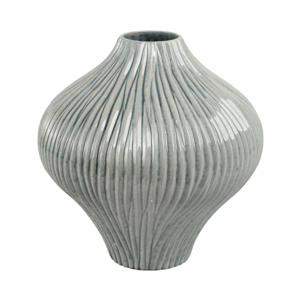 HANNAHROSE GRAY VASE 14 (IN)