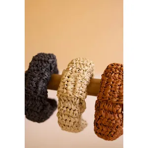 Set of 3 Raffia Headbands 3
