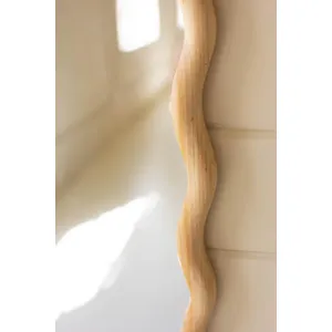 Wooden Squiggle Framed Mirror 4